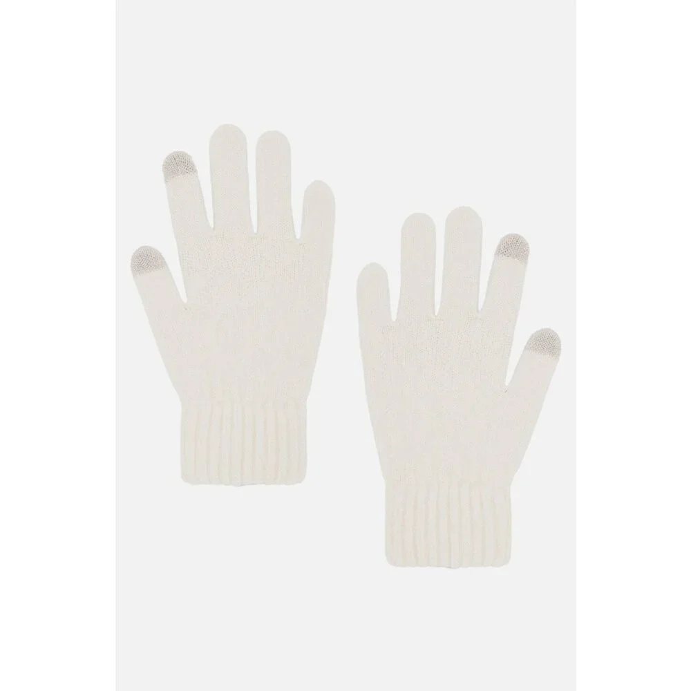 Hat Attack Frosty Touch Gloves in Ivory One Size Womens Smart Mittens